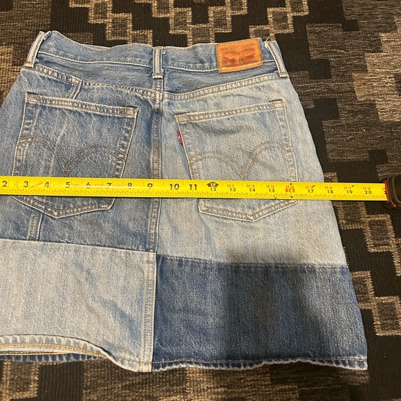 Levi's Blue Patchwork A-Line Skirt - Picture 4 of 5